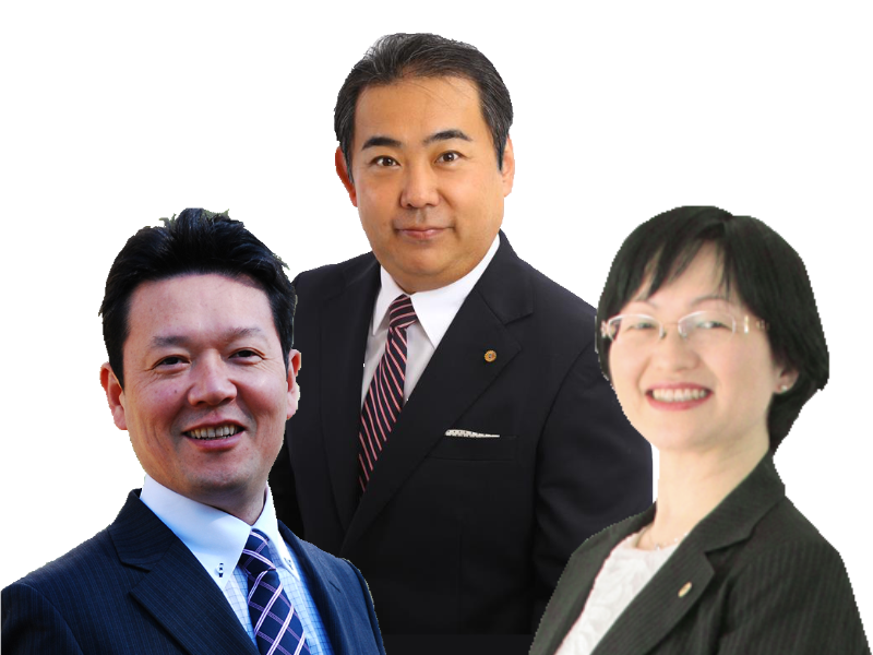 <br>社会保険労務士法人名南経営　代表社員　大津章敬<br>社会保険労務士法人D･プロデュース　代表社員 越石能章氏<br>社会保険労務士法人エール 代表社員 　特定社会保険労務士　鎌倉珠美氏